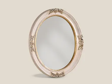 5471 - Framed oval wooden mirror by Tarocco Vaccari Group - view 2